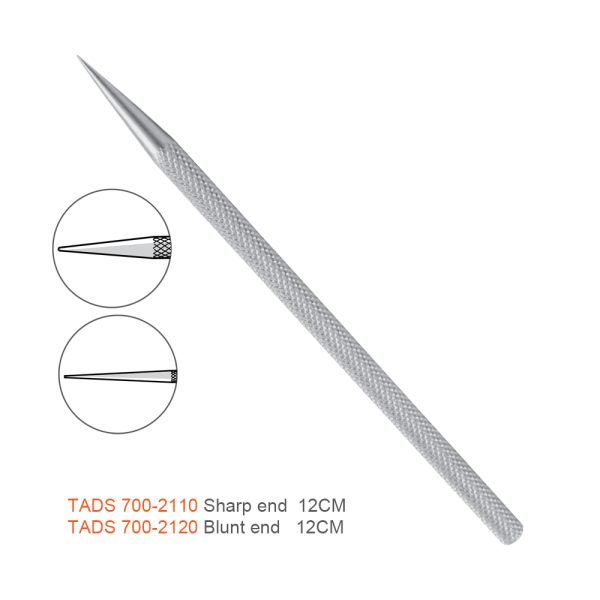 Punctal Dilator, Sharp and Blunt End, 12 cm