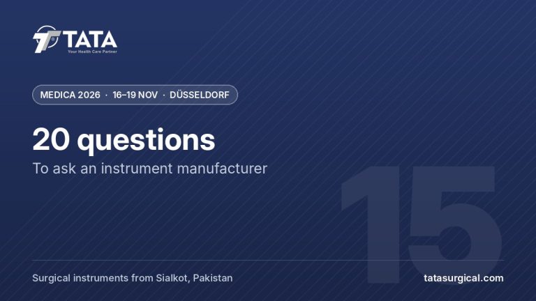 20 questions: To ask an instrument manufacturer - Tata Surgical at MEDICA 2026, Düsseldorf