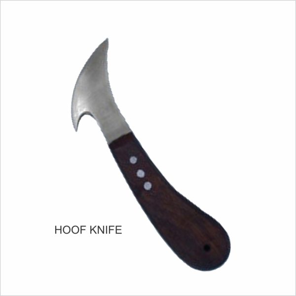 Hoof Knife, Sickle Blade, Dark Handle