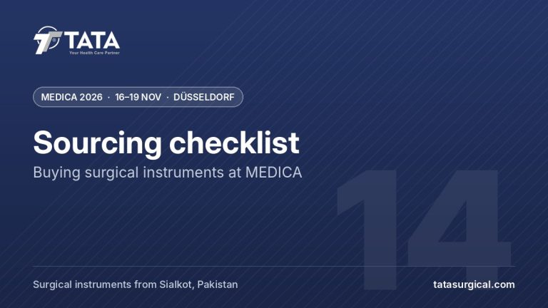 Sourcing checklist: Buying surgical instruments at MEDICA - Tata Surgical at MEDICA 2026, Düsseldorf