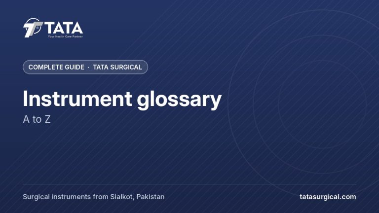 Instrument glossary: A to Z - Tata Surgical
