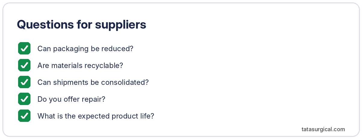 Questions for suppliers - Tata Surgical