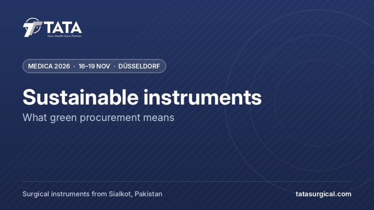 Sustainable instruments: What green procurement means - Tata Surgical at MEDICA 2026, Düsseldorf