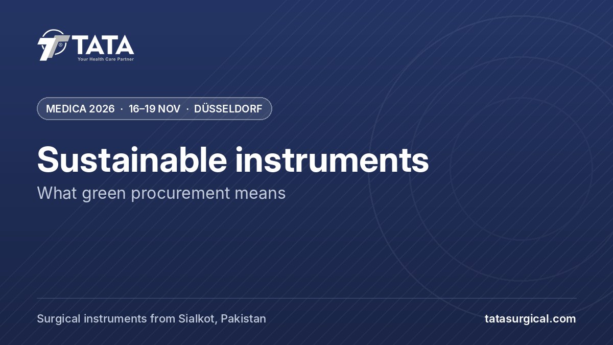 Sustainable instruments: What green procurement means - Tata Surgical at MEDICA 2026, Düsseldorf