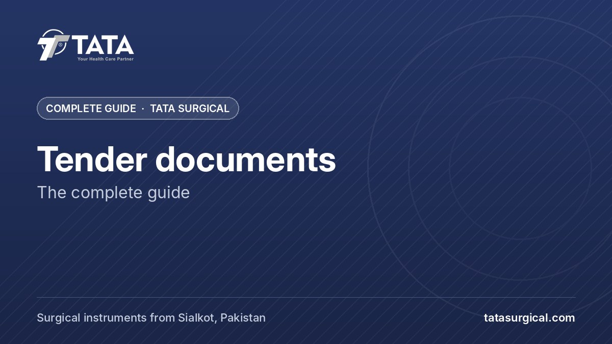 Tender documents: The complete guide - Tata Surgical