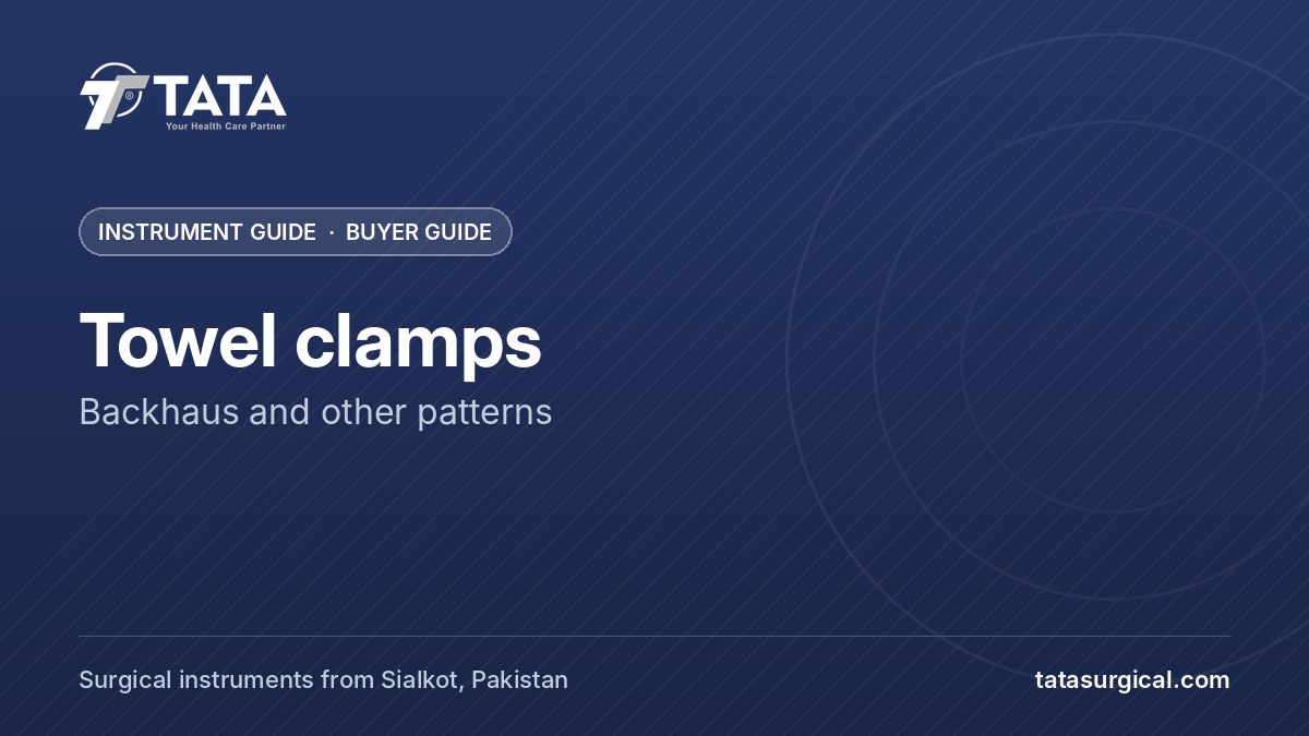 Towel clamps: Backhaus and other patterns - Tata Surgical