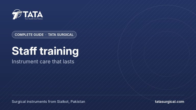 Staff training: Instrument care that lasts - Tata Surgical