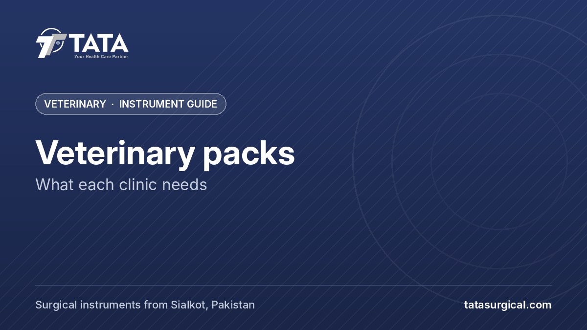 Veterinary packs: What each clinic needs - Tata Surgical