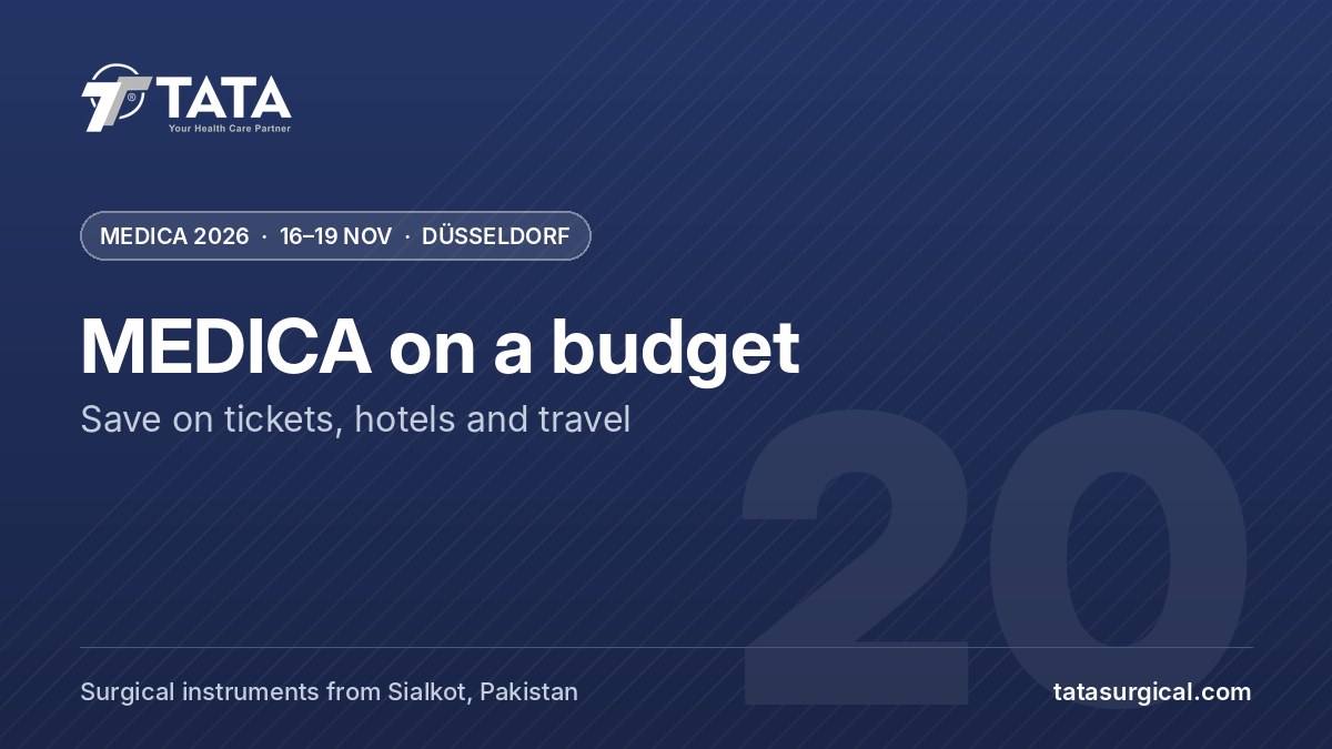MEDICA on a budget: Save on tickets, hotels and travel - Tata Surgical at MEDICA 2026, Düsseldorf