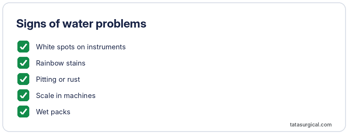 Signs of water problems - Tata Surgical