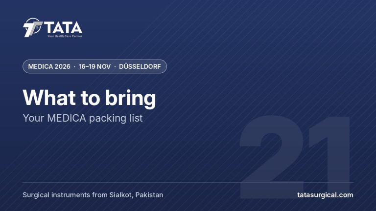 What to bring: Your MEDICA packing list - Tata Surgical at MEDICA 2026, Düsseldorf