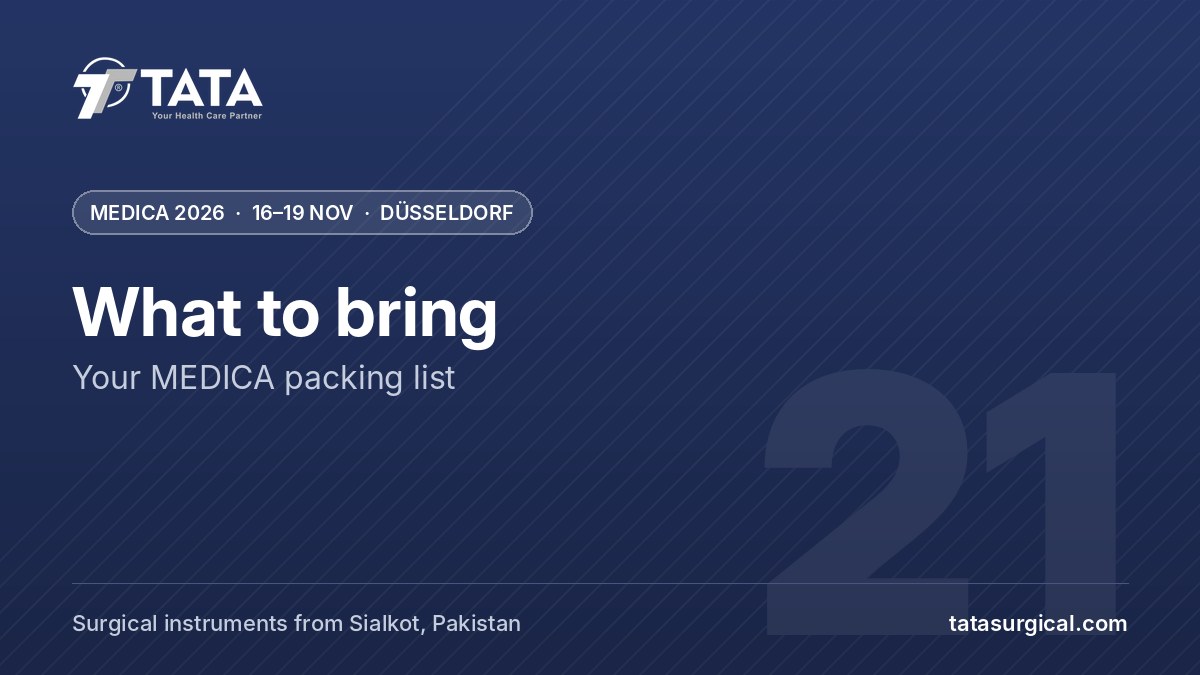 What to bring: Your MEDICA packing list - Tata Surgical at MEDICA 2026, Düsseldorf
